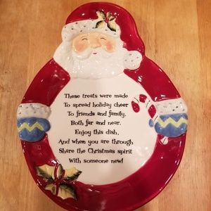 Holiday Inspirations Santa Pass Along Plate